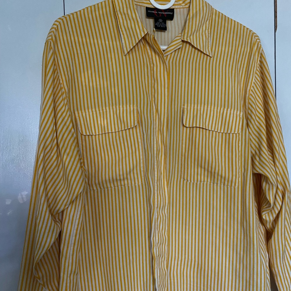 100% silk button down shirt